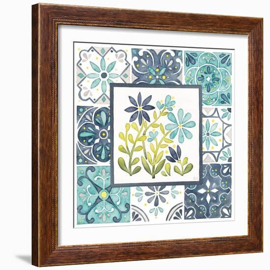 Garden Getaway Patchwork II-Laura Marshall-Framed Art Print