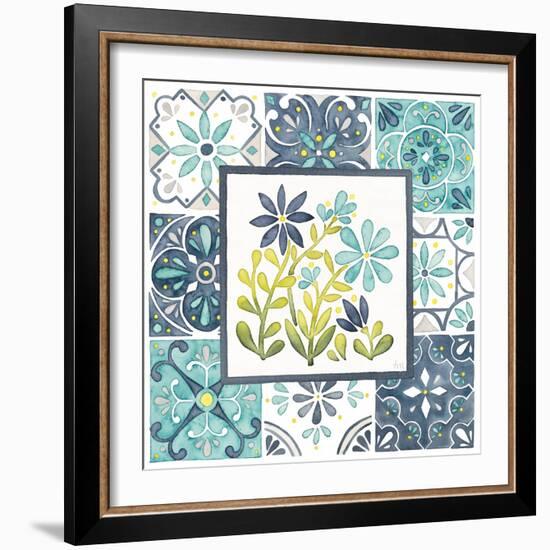 Garden Getaway Patchwork II-Laura Marshall-Framed Art Print