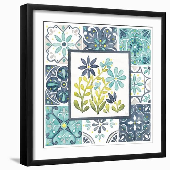 Garden Getaway Patchwork II-Laura Marshall-Framed Art Print