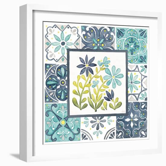 Garden Getaway Patchwork II-Laura Marshall-Framed Art Print