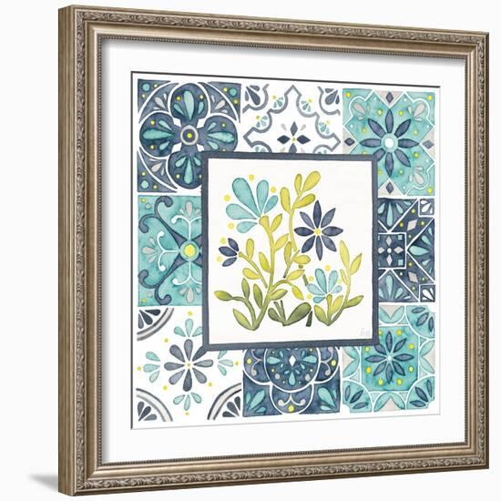 Garden Getaway Patchwork IV-Laura Marshall-Framed Art Print