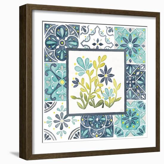 Garden Getaway Patchwork IV-Laura Marshall-Framed Art Print