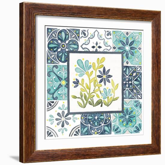 Garden Getaway Patchwork IV-Laura Marshall-Framed Art Print