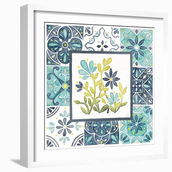 Garden Getaway Patchwork IV-Laura Marshall-Framed Art Print