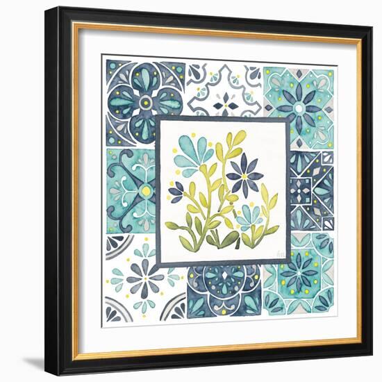 Garden Getaway Patchwork IV-Laura Marshall-Framed Art Print