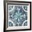 Garden Getaway Tile I Blue-Laura Marshall-Framed Art Print