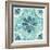 Garden Getaway Tile I Teal-Laura Marshall-Framed Art Print