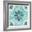 Garden Getaway Tile I Teal-Laura Marshall-Framed Art Print