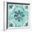 Garden Getaway Tile I Teal-Laura Marshall-Framed Art Print