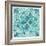 Garden Getaway Tile II Teal-Laura Marshall-Framed Art Print