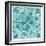 Garden Getaway Tile II Teal-Laura Marshall-Framed Art Print