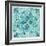 Garden Getaway Tile II Teal-Laura Marshall-Framed Art Print