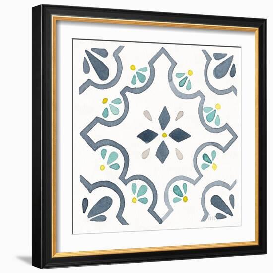 Garden Getaway Tile II White-Laura Marshall-Framed Art Print