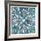 Garden Getaway Tile III Blue-Laura Marshall-Framed Art Print