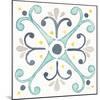 Garden Getaway Tile III White-Laura Marshall-Mounted Art Print