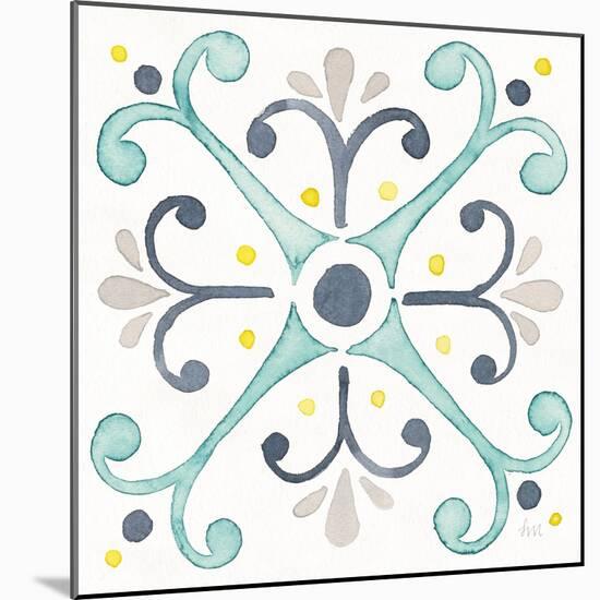 Garden Getaway Tile III White-Laura Marshall-Mounted Art Print