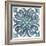 Garden Getaway Tile IV Blue-Laura Marshall-Framed Art Print