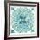 Garden Getaway Tile IV Teal-Laura Marshall-Framed Art Print