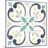 Garden Getaway Tile IV White-Laura Marshall-Mounted Art Print