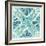 Garden Getaway Tile IX Teal-Laura Marshall-Framed Art Print