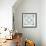 Garden Getaway Tile IX White-Laura Marshall-Framed Art Print displayed on a wall