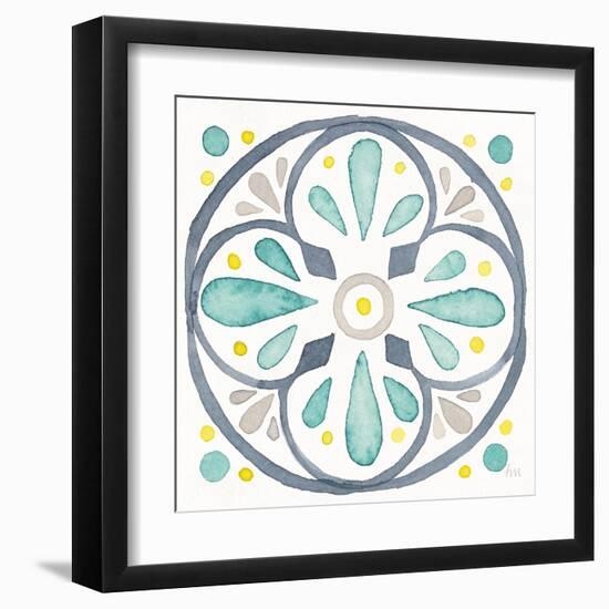 Garden Getaway Tile VI White-Laura Marshall-Framed Art Print