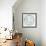 Garden Getaway Tile VI White-Laura Marshall-Framed Art Print displayed on a wall