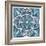 Garden Getaway Tile VII Blue-Laura Marshall-Framed Art Print