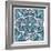 Garden Getaway Tile VII Blue-Laura Marshall-Framed Art Print