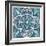 Garden Getaway Tile VII Blue-Laura Marshall-Framed Art Print