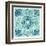 Garden Getaway Tile VII Teal-Laura Marshall-Framed Art Print