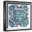 Garden Getaway Tile VIII Blue-Laura Marshall-Framed Art Print