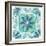 Garden Getaway Tile VIII Teal-Laura Marshall-Framed Art Print