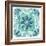 Garden Getaway Tile VIII Teal-Laura Marshall-Framed Art Print