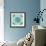 Garden Getaway Tile VIII Teal-Laura Marshall-Framed Art Print displayed on a wall