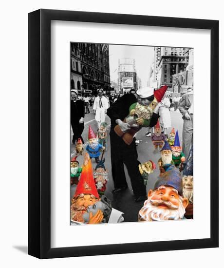 Garden Gnomes - VJ Day-Barry Kite-Framed Art Print