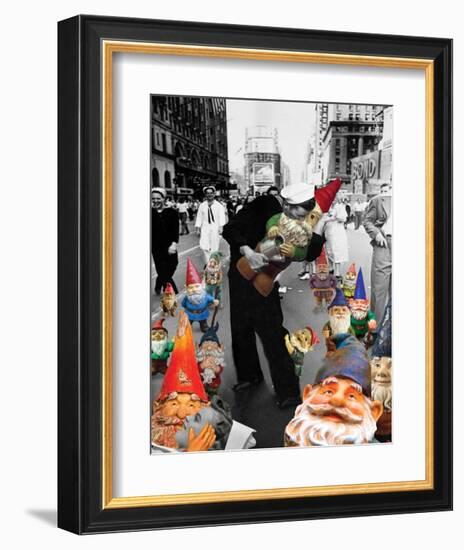 Garden Gnomes - VJ Day-Barry Kite-Framed Art Print