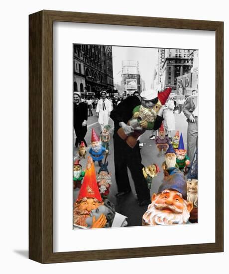 Garden Gnomes - VJ Day-Barry Kite-Framed Art Print