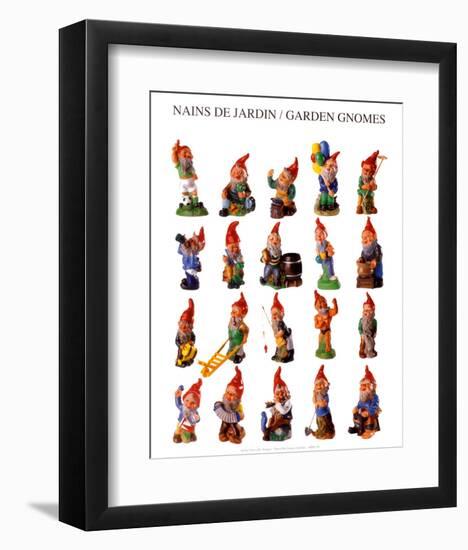 Garden Gnomes-null-Framed Art Print