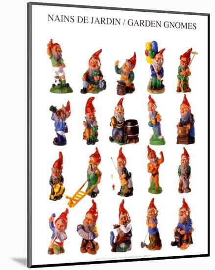 Garden Gnomes-null-Mounted Art Print