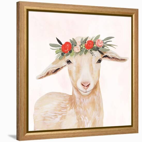 Garden Goat I-Victoria Borges-Framed Stretched Canvas