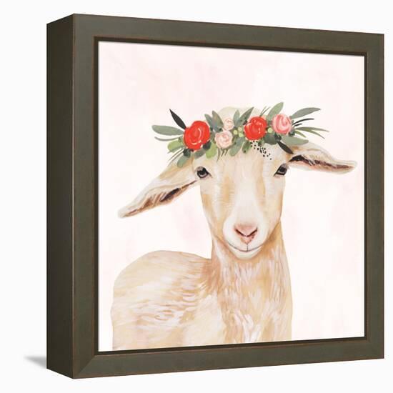 Garden Goat I-Victoria Borges-Framed Stretched Canvas