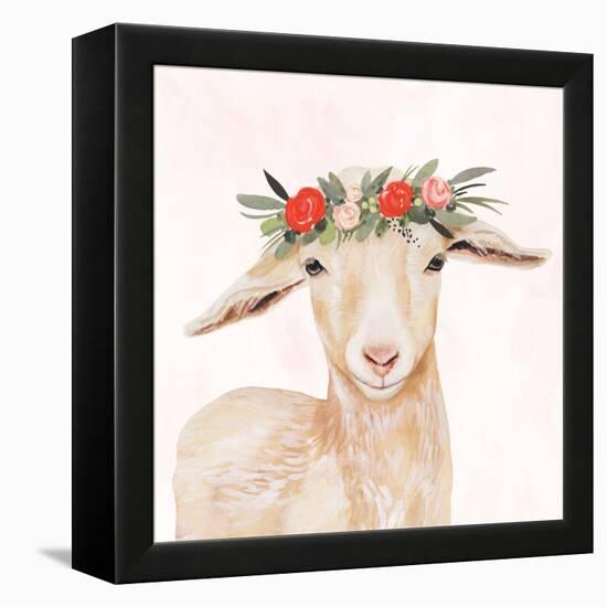 Garden Goat I-Victoria Borges-Framed Stretched Canvas