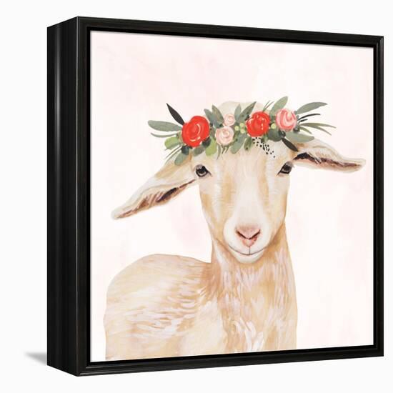 Garden Goat I-Victoria Borges-Framed Stretched Canvas