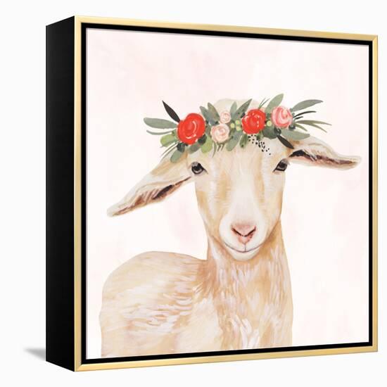 Garden Goat I-Victoria Borges-Framed Stretched Canvas