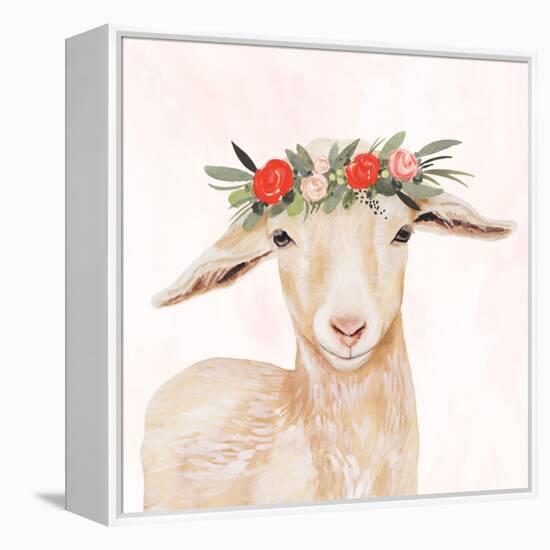 Garden Goat I-Victoria Borges-Framed Stretched Canvas