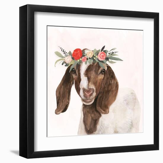 Garden Goat II-Victoria Borges-Framed Art Print