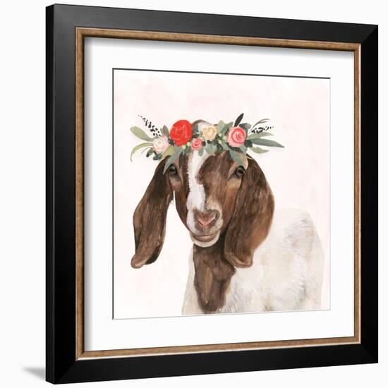 Garden Goat II-Victoria Borges-Framed Art Print