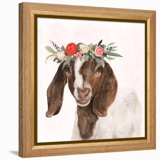 Garden Goat II-Victoria Borges-Framed Stretched Canvas