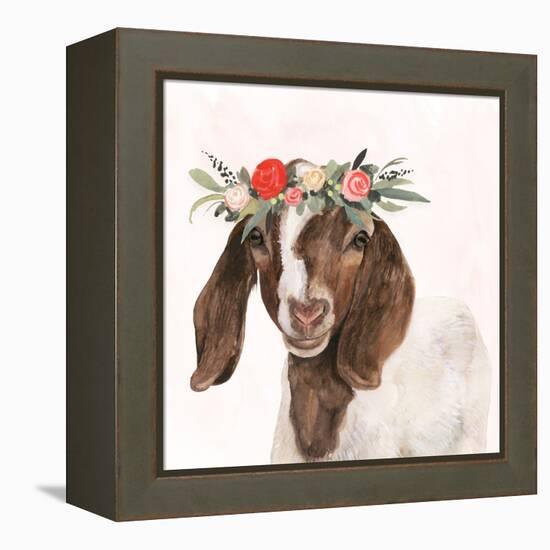 Garden Goat II-Victoria Borges-Framed Stretched Canvas